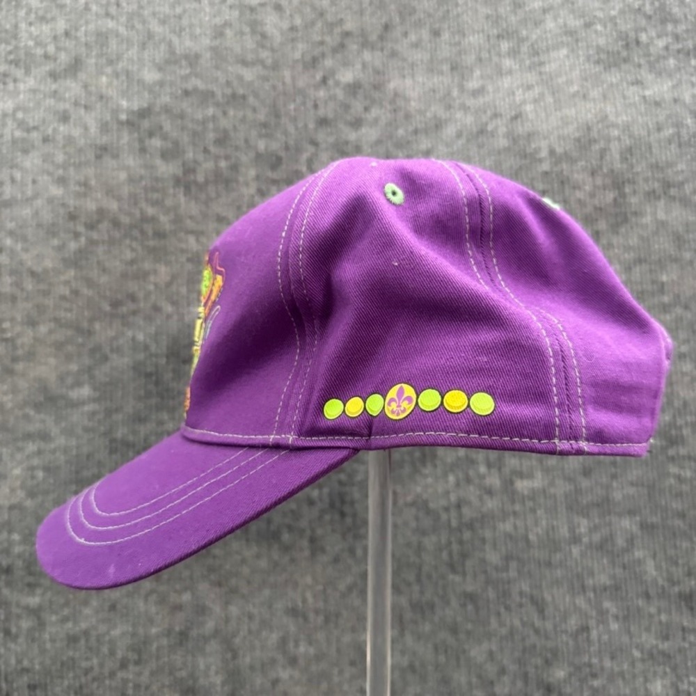 Universal Studios Florida Mardi Gras Alligator Purple Cotton Adjustable Hat Cap - Picture 3 of 8